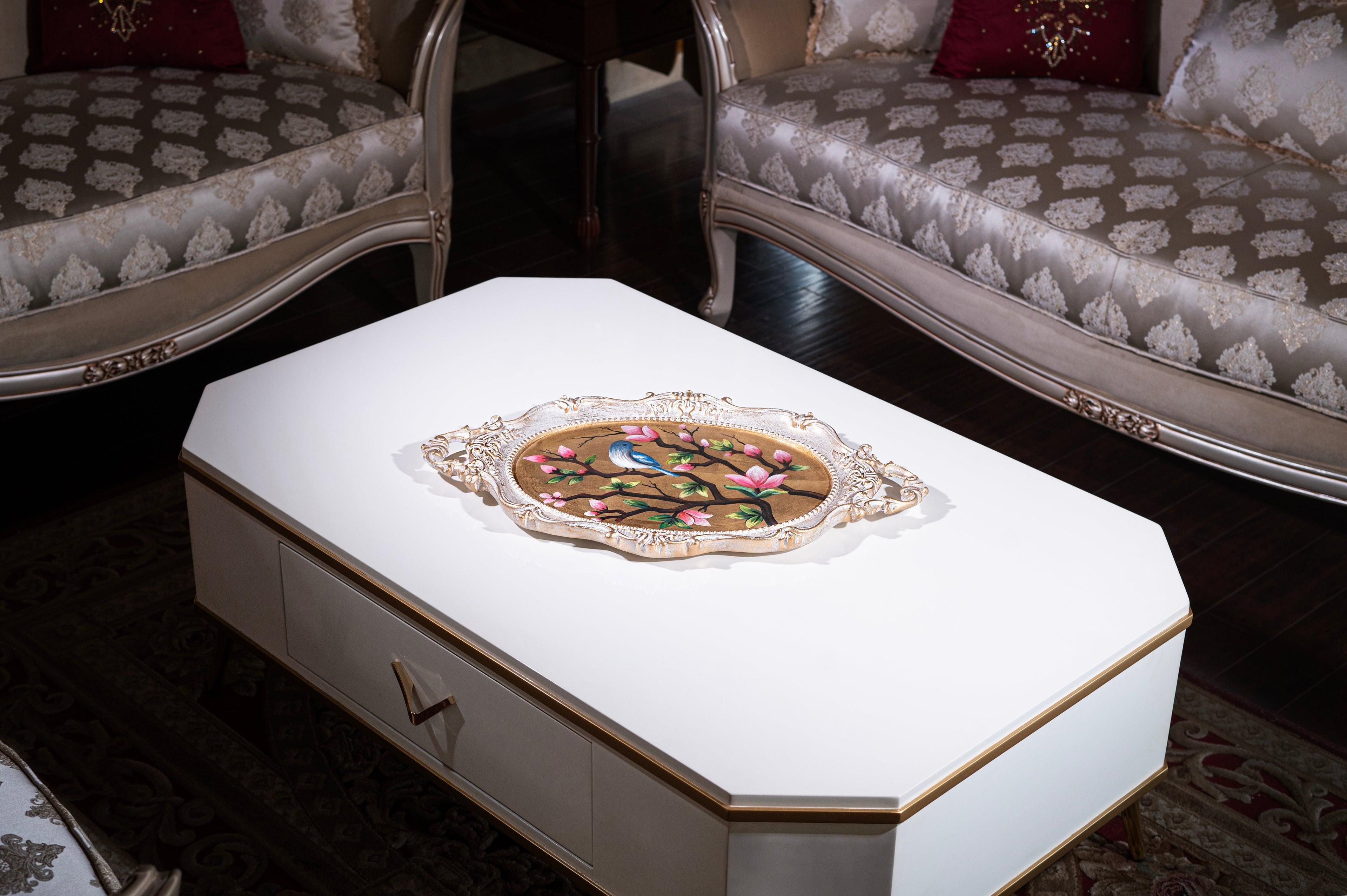 Whispers of Spring – Hand Painted Vintage Tray