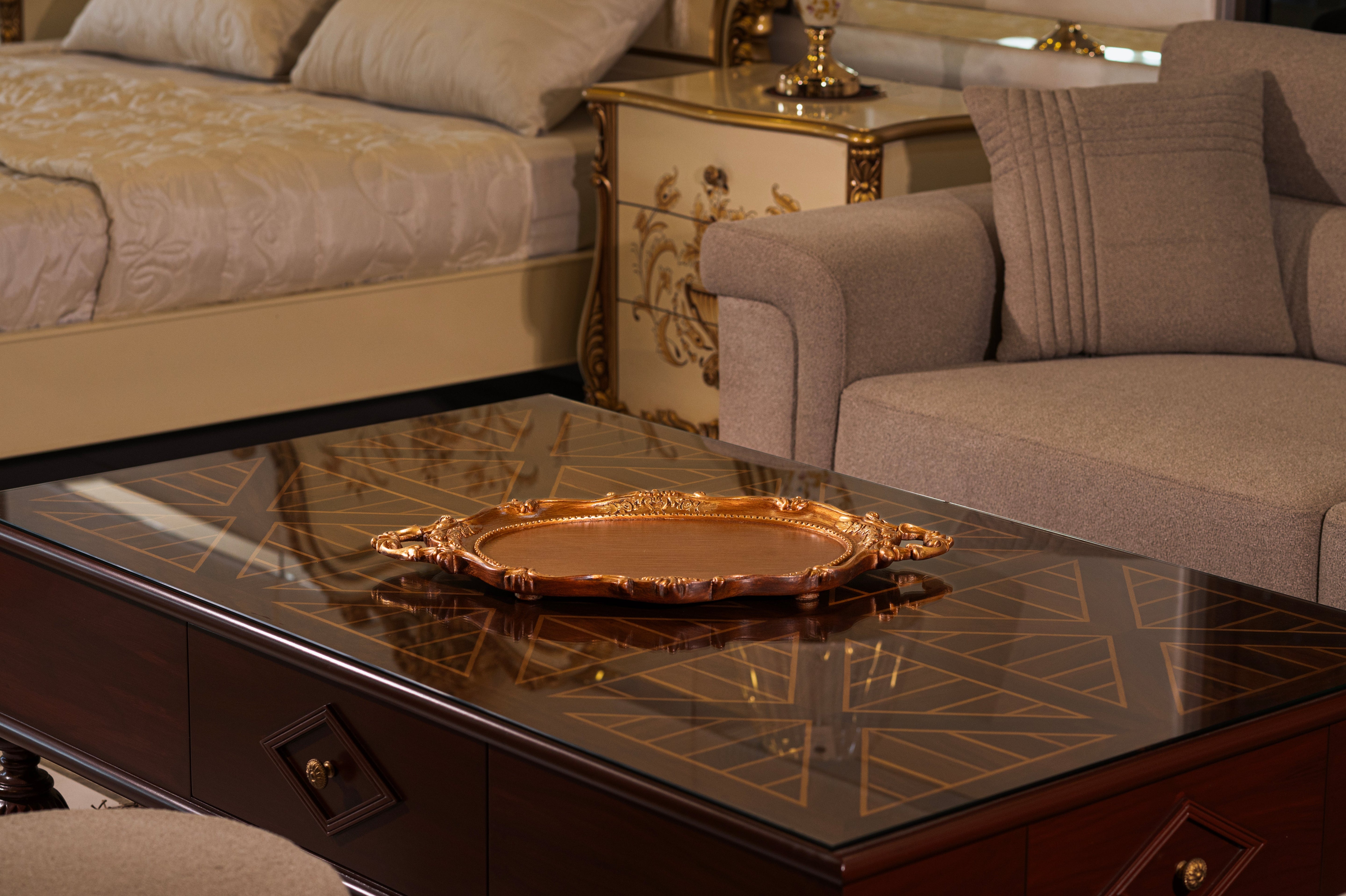 The Imperial Grace Tray - Antique Gold Serving Tray