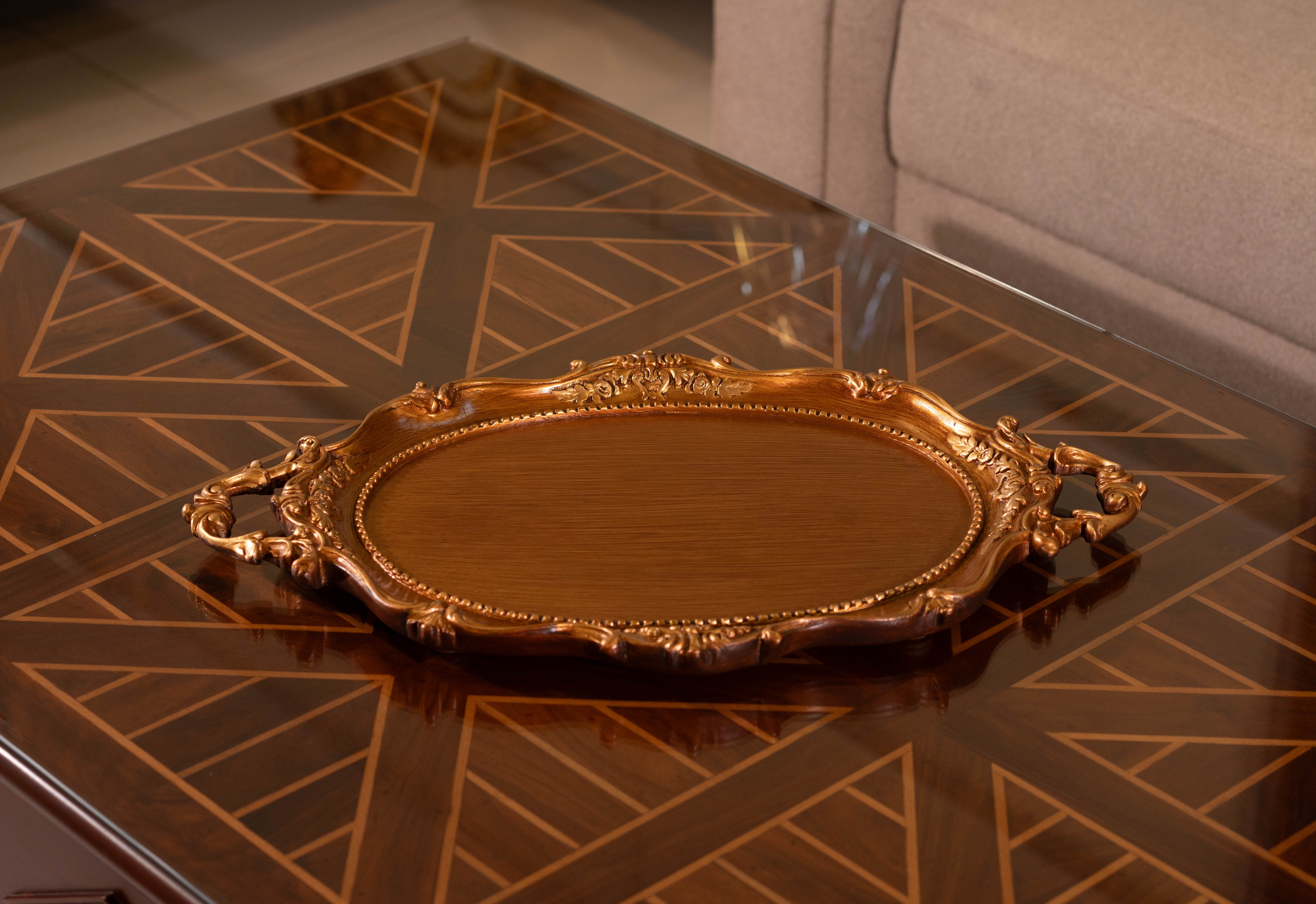 The Imperial Grace Tray - Antique Gold Serving Tray