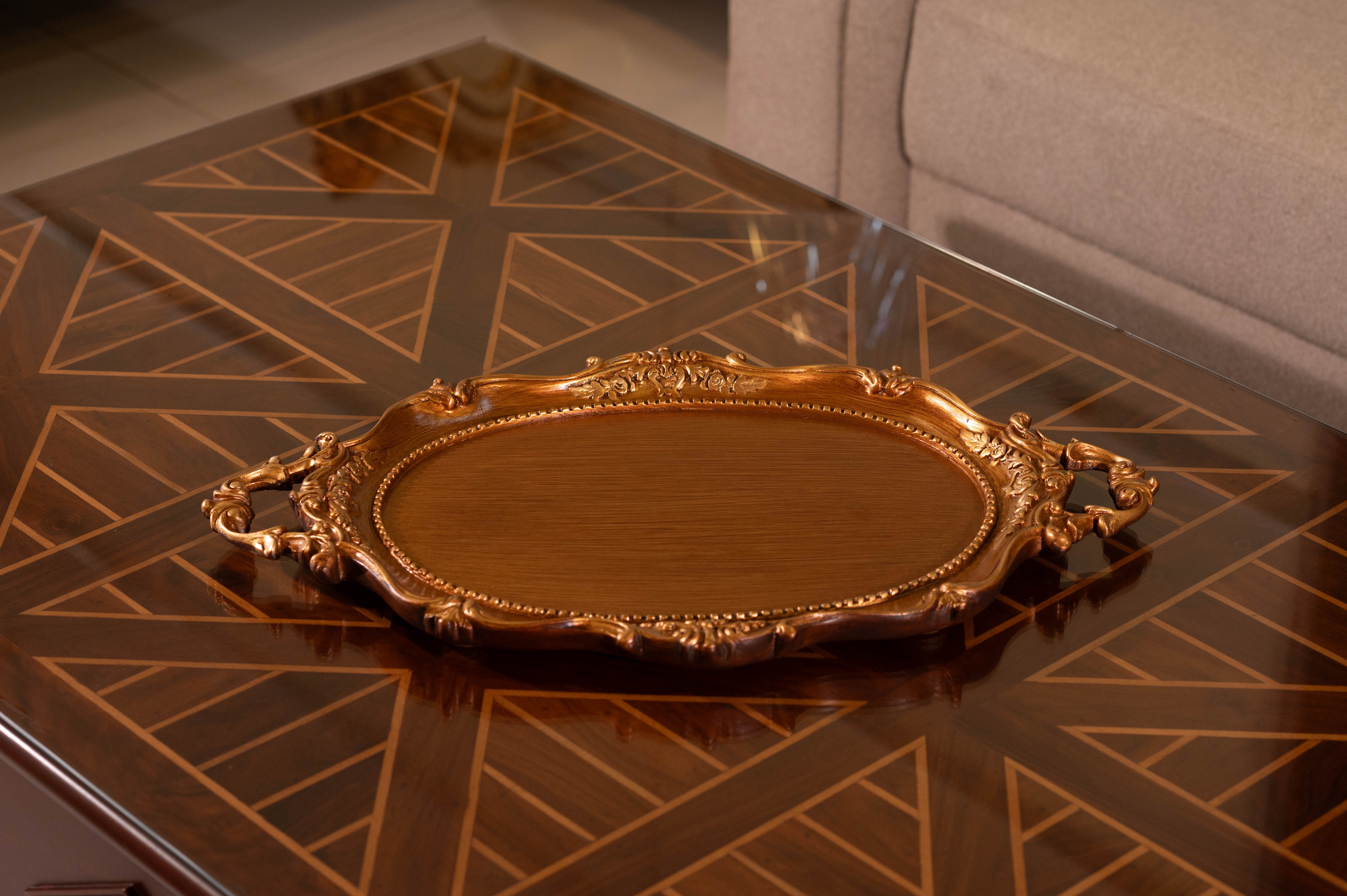 The Imperial Grace Tray - Antique Gold Serving Tray