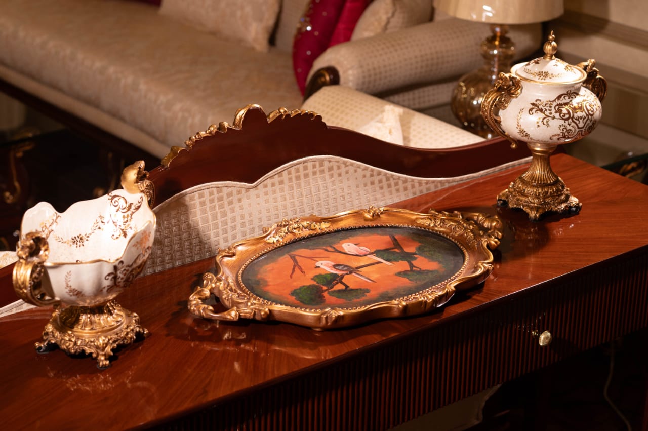 Twilight Perch – Hand Painted Ornate Tray