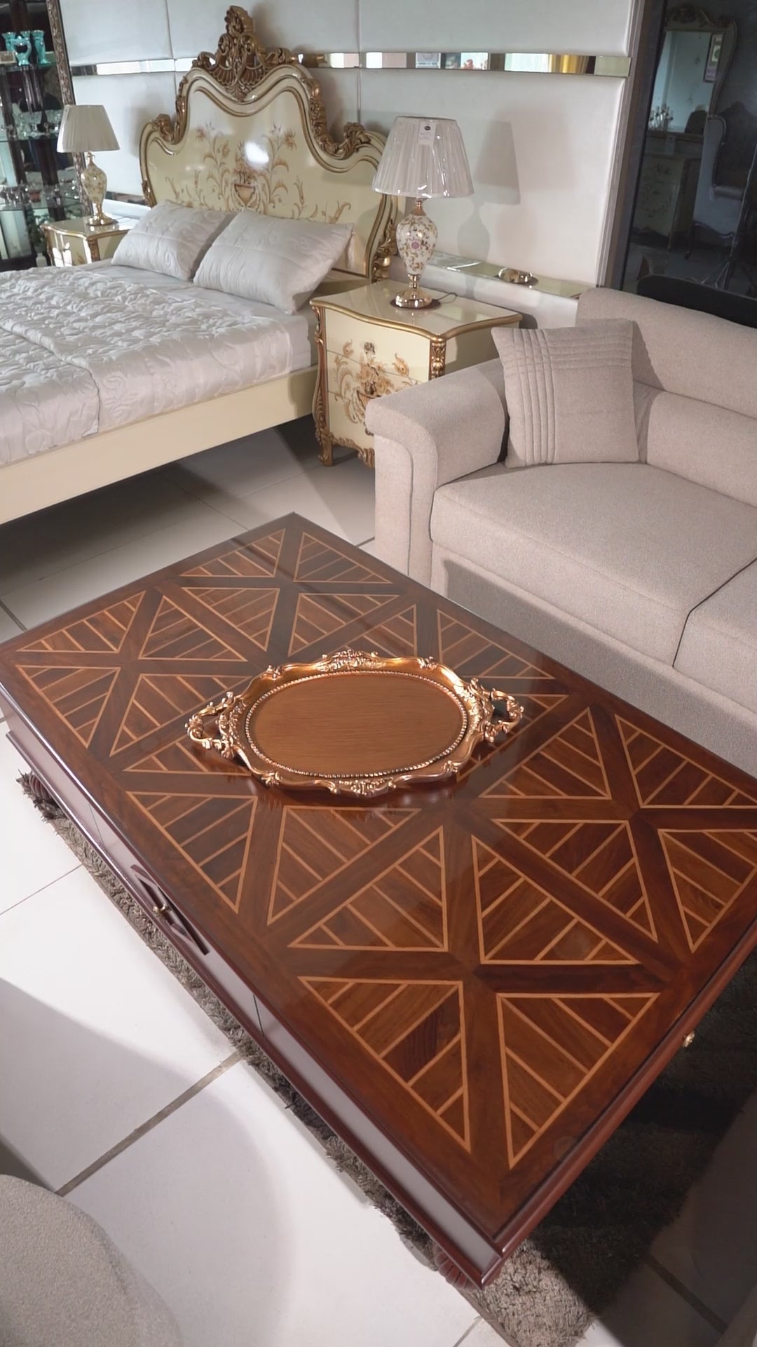 The Imperial Grace Tray - Antique Gold Serving Tray